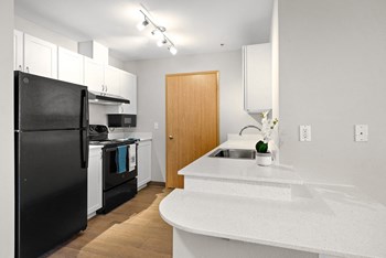 Upgraded Kitchen with black appliances